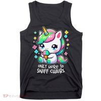 Only Here To Sniff Chairs Dank Meme Funny Oddly Specific Tank Top thumb 0
