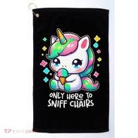 Only Here To Sniff Chairs Dank Meme Funny Oddly Specific Golf Towel thumb 0