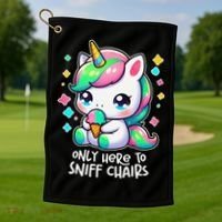Only Here To Sniff Chairs Dank Meme Funny Oddly Specific Golf Towel thumb 1