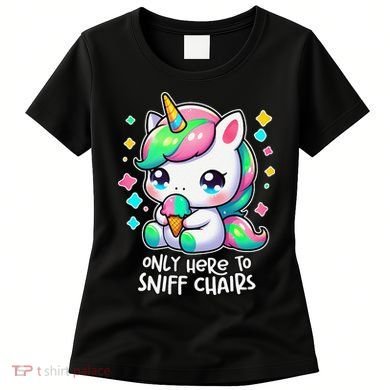 Only Here To Sniff Chairs Dank Meme Funny Oddly Specific Women's T-Shirt