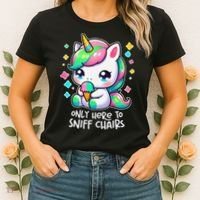 Only Here To Sniff Chairs Dank Meme Funny Oddly Specific Women's T-Shirt thumb 2