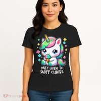 Only Here To Sniff Chairs Dank Meme Funny Oddly Specific Women's T-Shirt thumb 4