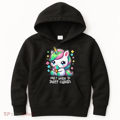 Only Here To Sniff Chairs Dank Meme Funny Oddly Specific Kids Hoodie
