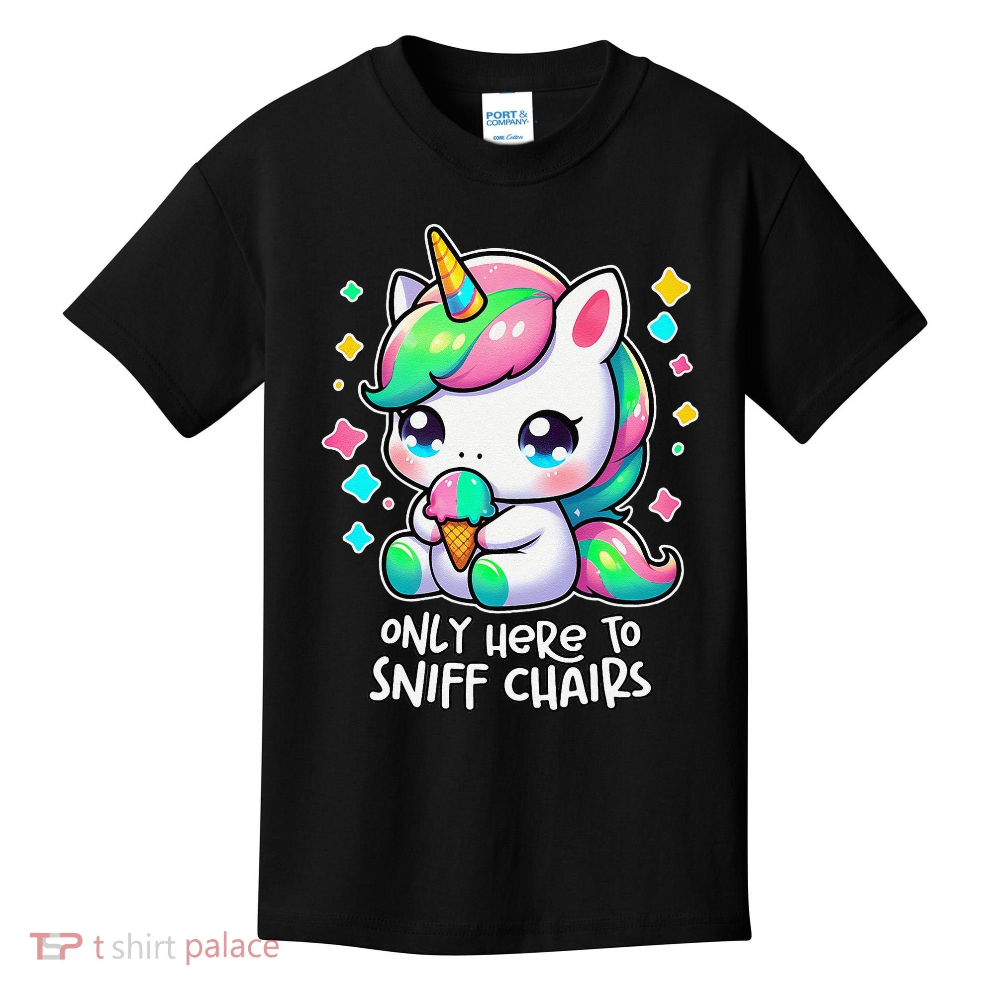 Only Here To Sniff Chairs Dank Meme Funny Oddly Specific Kids T-Shirt
