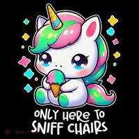 Only Here To Sniff Chairs Dank Meme Funny Oddly Specific Kids T-Shirt thumb 4