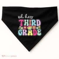 Oh Hey Third Grade Boy Girl Teacher Back To School 3rd Grade USA-Made Doggie Bandana thumb 0