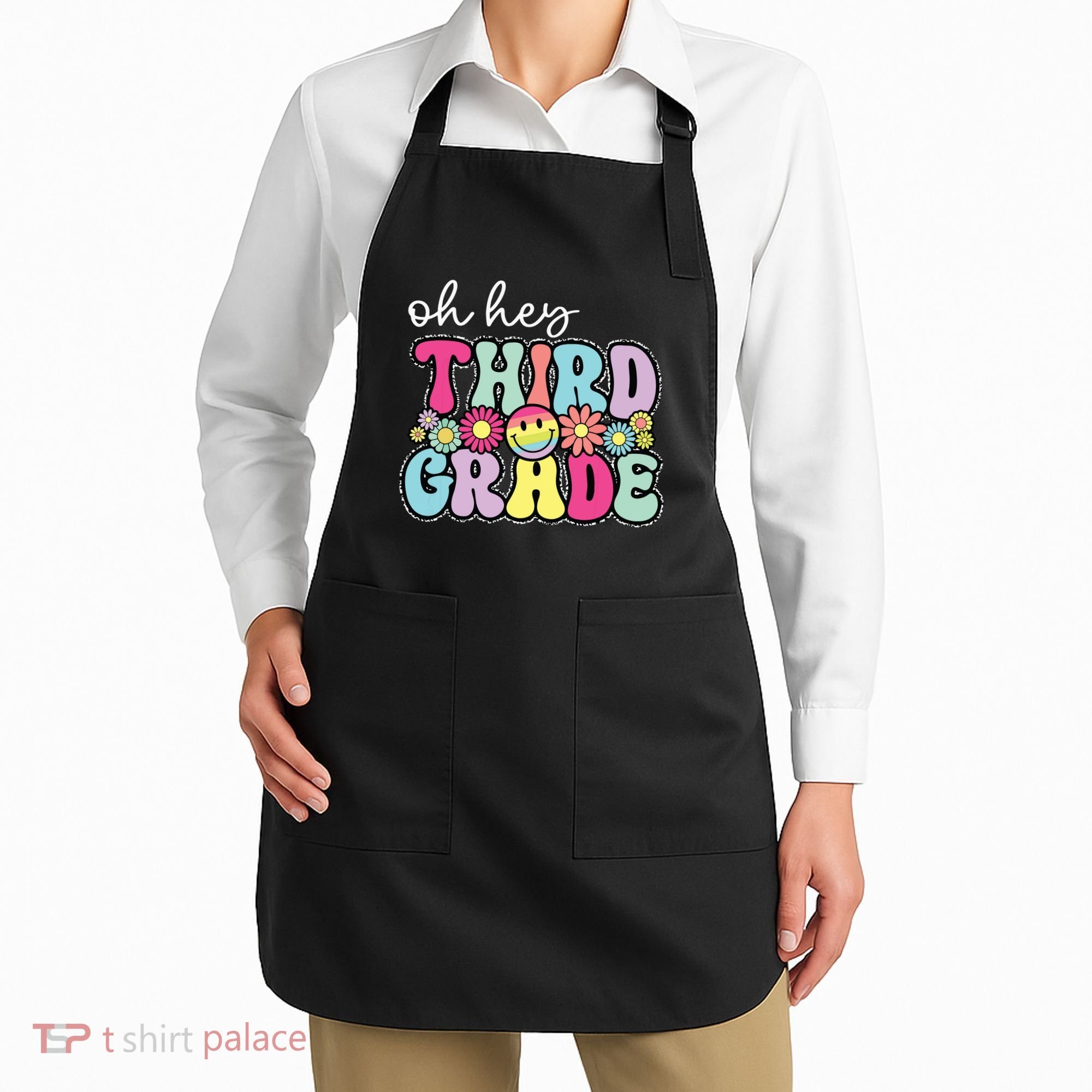 Oh Hey Third Grade Boy Girl Teacher Back To School 3rd Grade Apron