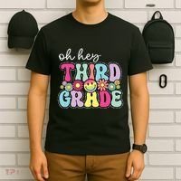 Oh Hey Third Grade Boy Girl Teacher Back To School 3rd Grade T-Shirt thumb 6