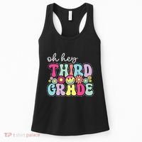 Oh Hey Third Grade Boy Girl Teacher Back To School 3rd Grade Women's Tank Top thumb 0
