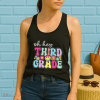 Oh Hey Third Grade Boy Girl Teacher Back To School 3rd Grade Women's Tank Top thumb 2
