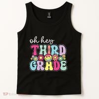 Oh Hey Third Grade Boy Girl Teacher Back To School 3rd Grade Tank Top thumb 2