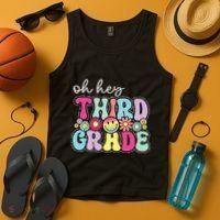 Oh Hey Third Grade Boy Girl Teacher Back To School 3rd Grade Tank Top thumb 4