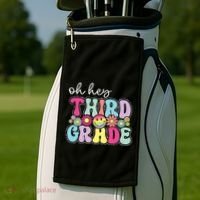 Oh Hey Third Grade Boy Girl Teacher Back To School 3rd Grade Golf Towel thumb 2