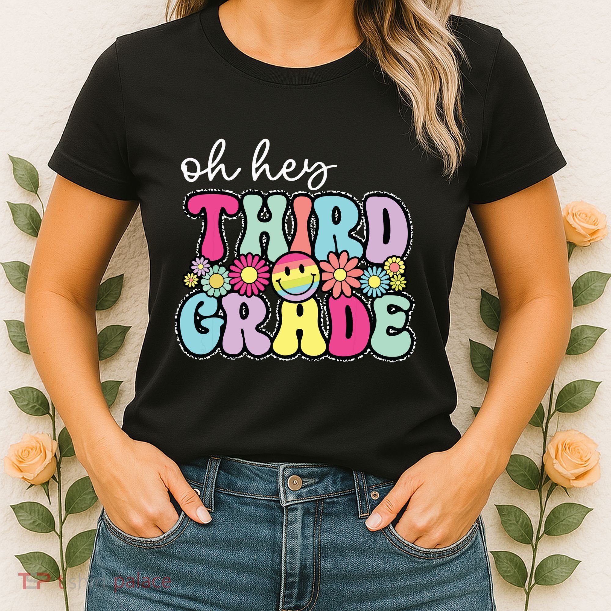 Oh Hey Third Grade Boy Girl Teacher Back To School 3rd Grade Women's T-Shirt
