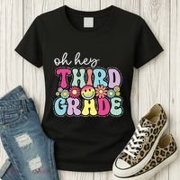 Oh Hey Third Grade Boy Girl Teacher Back To School 3rd Grade Women's T-Shirt thumb 3