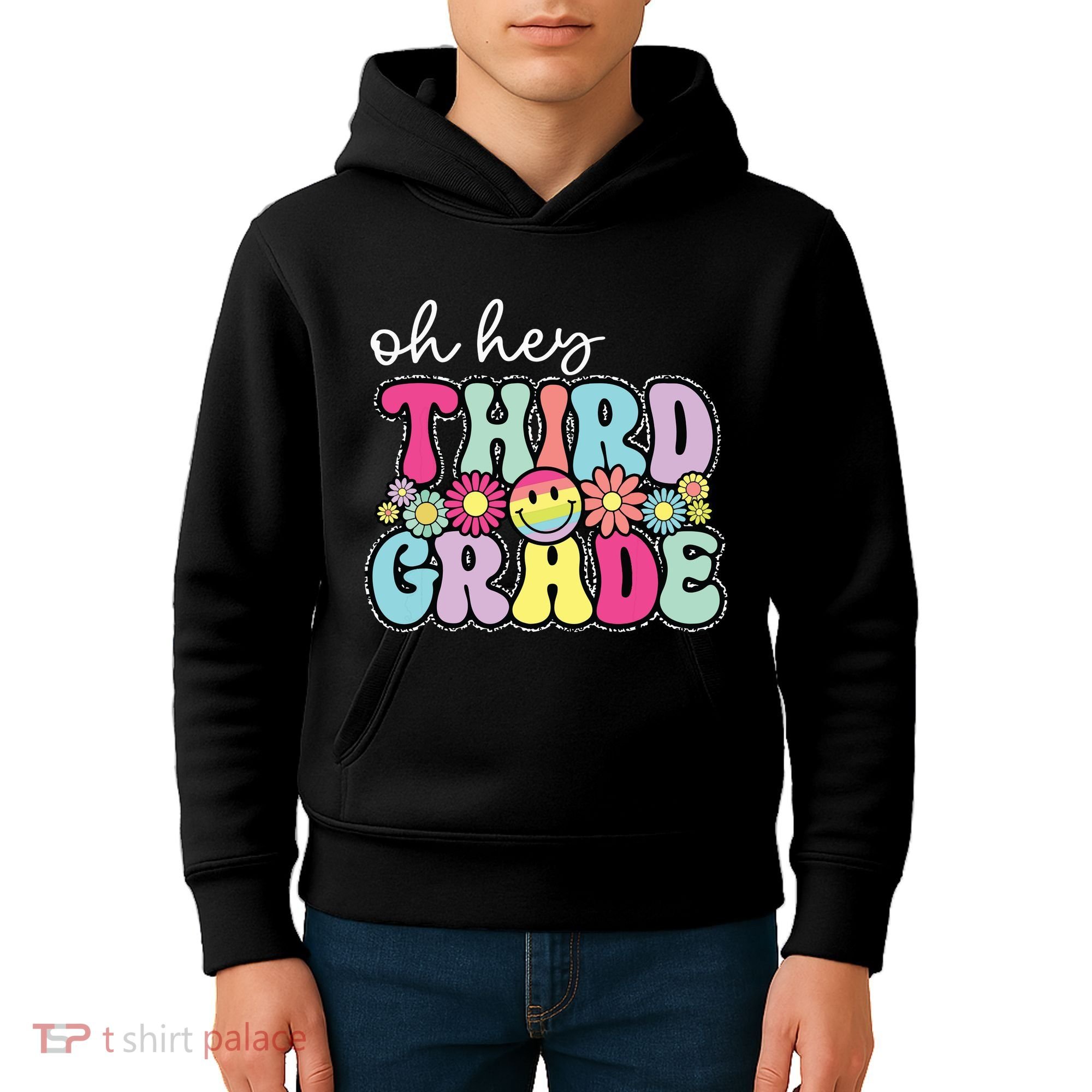 Oh Hey Third Grade Boy Girl Teacher Back To School 3rd Grade Kids Hoodie