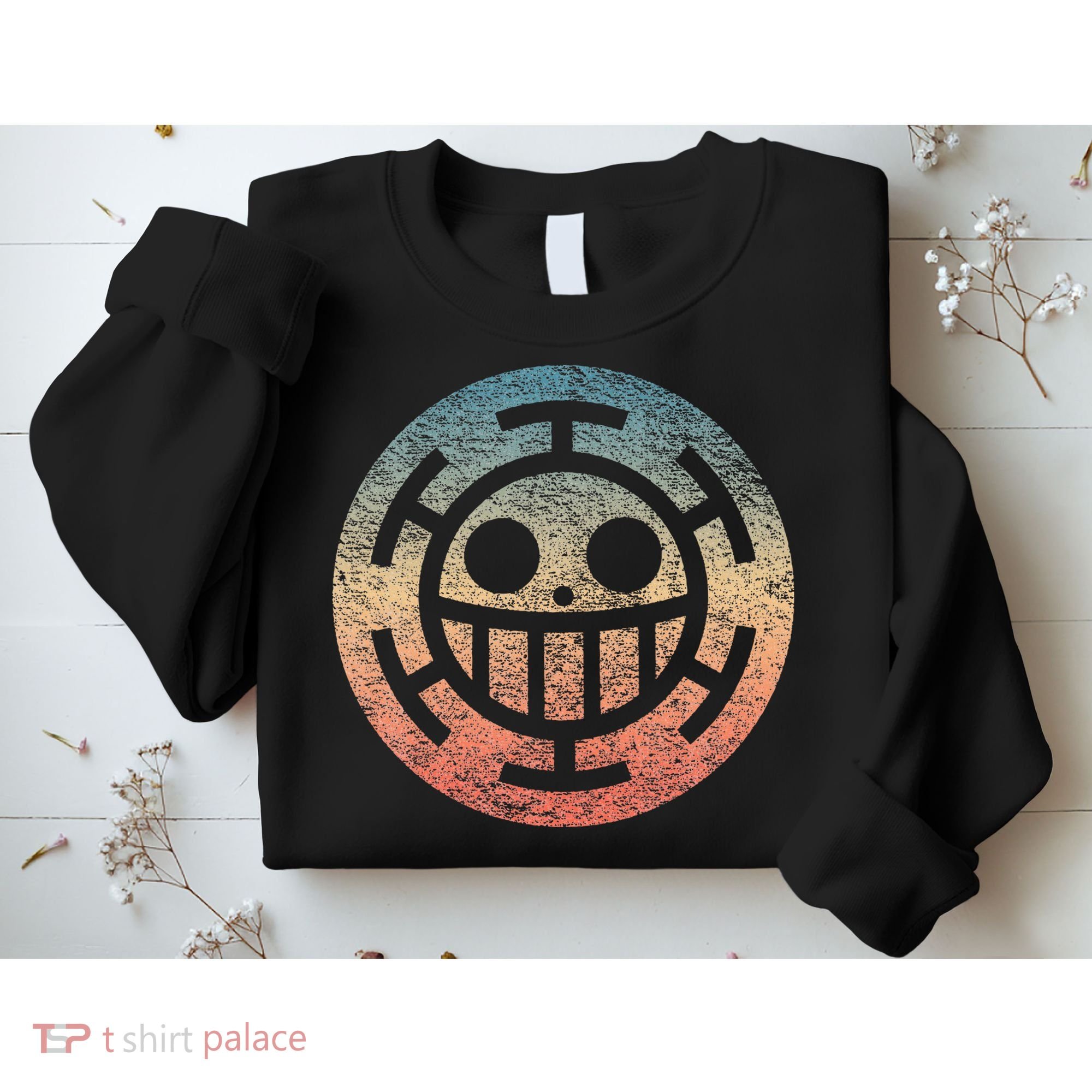 One Heart Trafalgar Sunset Pirate Jolly Roger Sweatshirt
