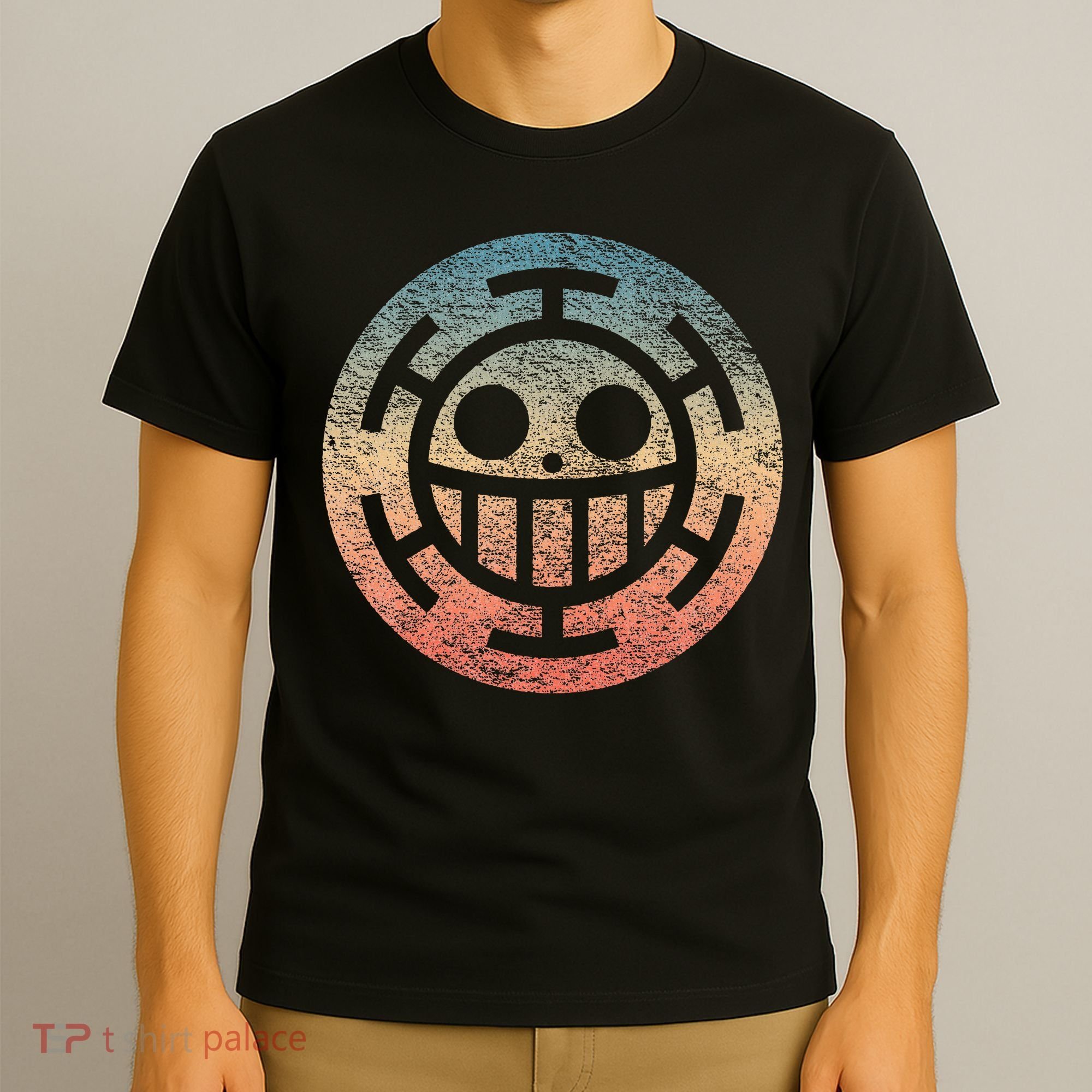 One Heart Trafalgar Sunset Pirate Jolly Roger T-Shirt