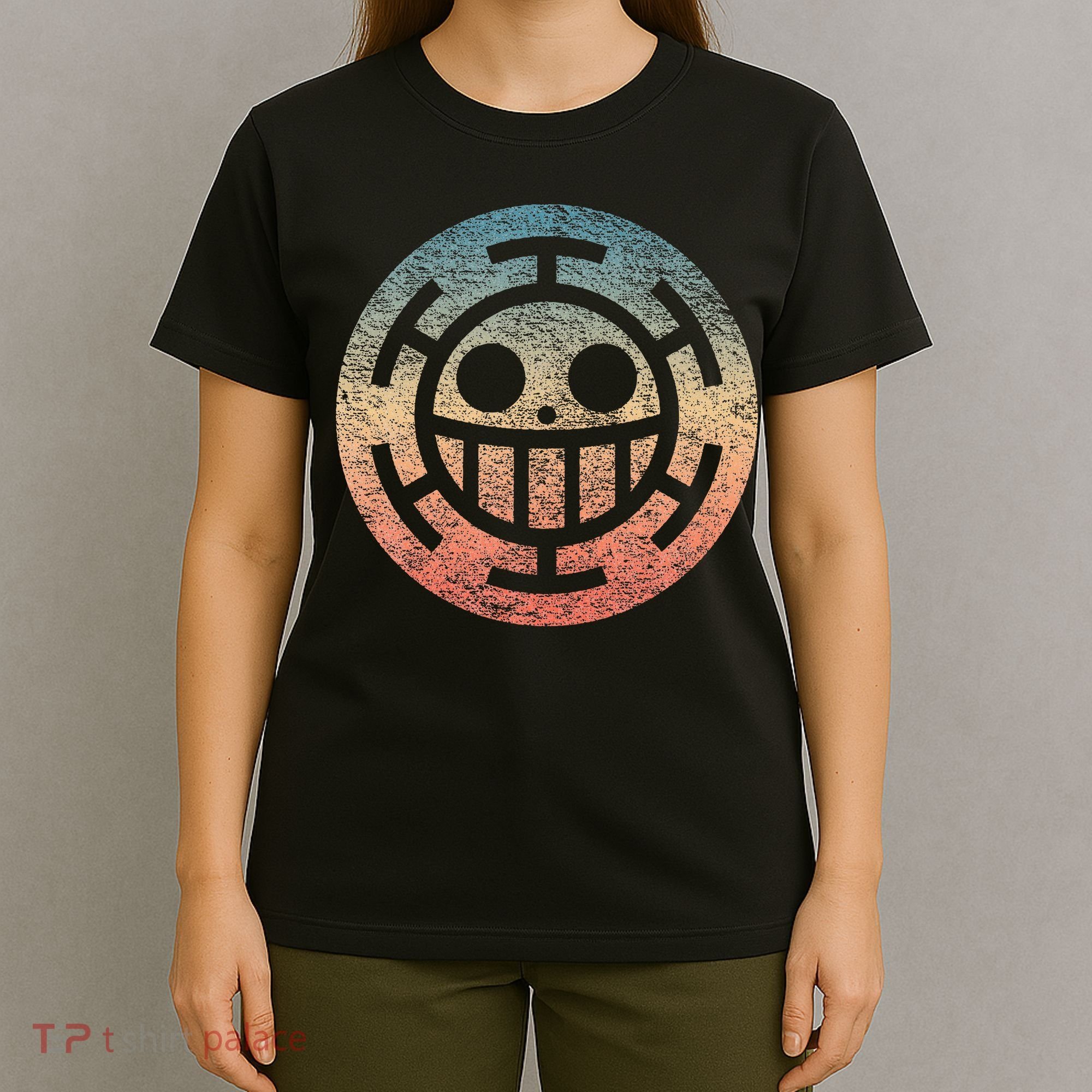 One Heart Trafalgar Sunset Pirate Jolly Roger T-Shirt