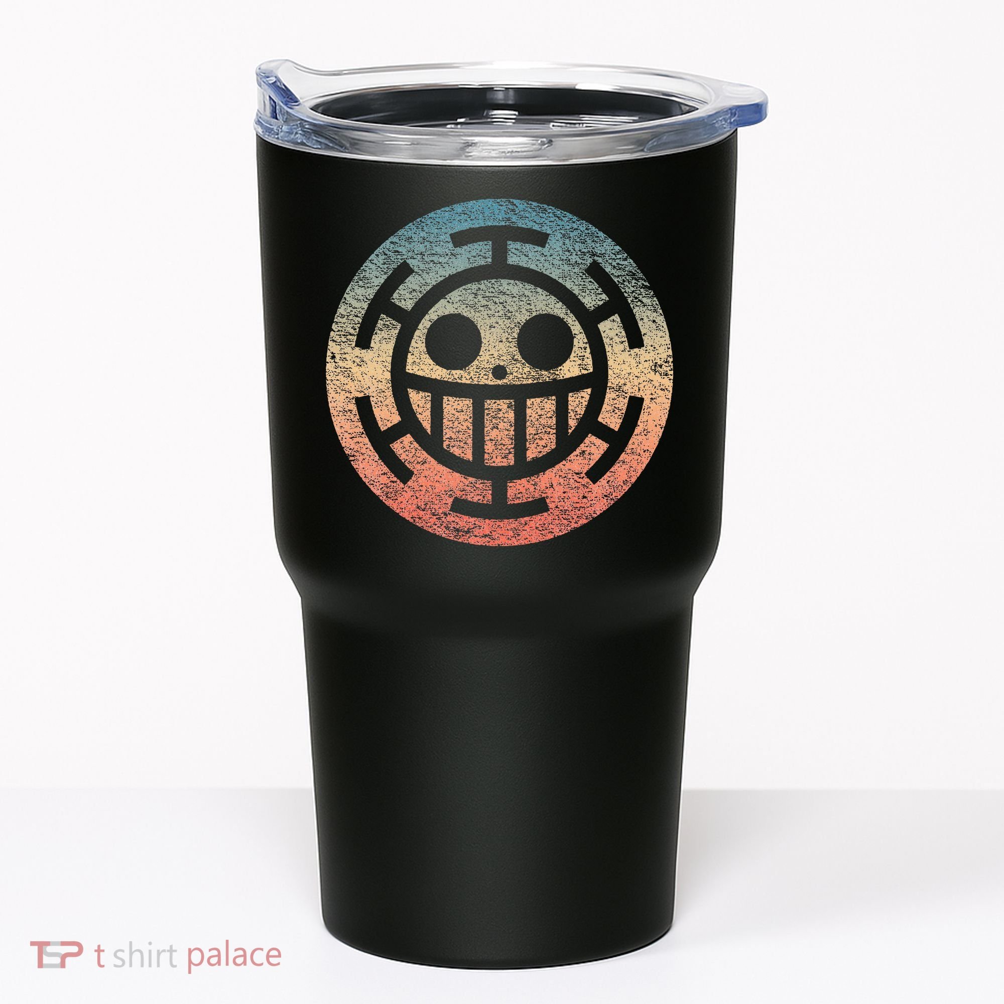 One Heart Trafalgar Sunset Pirate Jolly Roger Tumbler