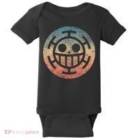 One Heart Trafalgar Sunset Pirate Jolly Roger Baby Bodysuit thumb 0