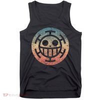 One Heart Trafalgar Sunset Pirate Jolly Roger Tank Top thumb 0