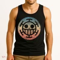 One Heart Trafalgar Sunset Pirate Jolly Roger Tank Top thumb 3