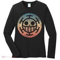 One Heart Trafalgar Sunset Pirate Jolly Roger Women's Long Sleeve Shirt thumb 0