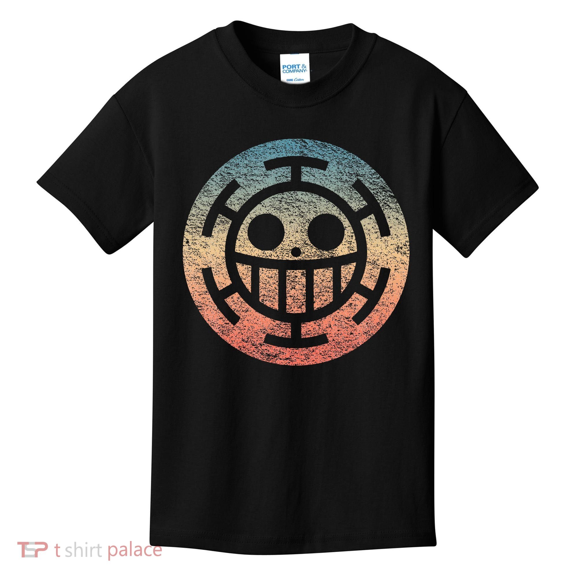 One Heart Trafalgar Sunset Pirate Jolly Roger Kids T-Shirt