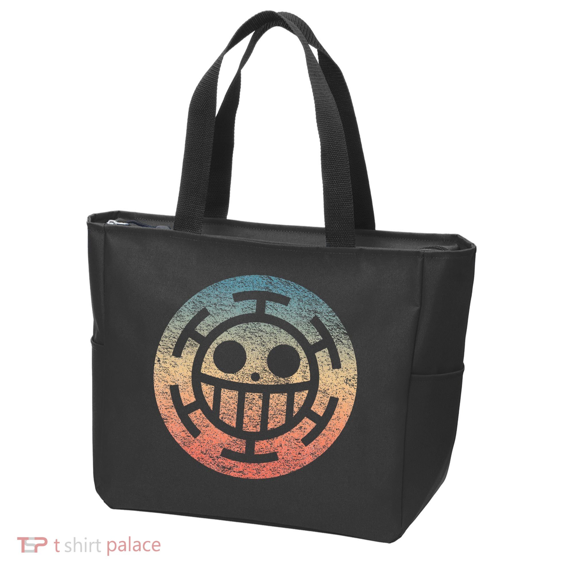 One Heart Trafalgar Sunset Pirate Jolly Roger Tote Bag