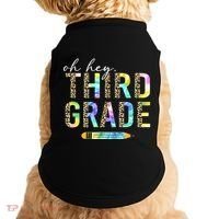Oh Hey Third Grade Back to School Students 3rd Grade Teacher Doggie Tank thumb 0