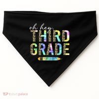 Oh Hey Third Grade Back to School Students 3rd Grade Teacher USA-Made Doggie Bandana thumb 0