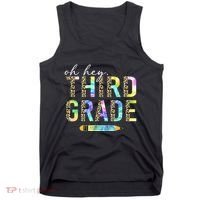 Oh Hey Third Grade Back to School Students 3rd Grade Teacher Tank Top thumb 0