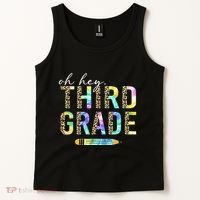 Oh Hey Third Grade Back to School Students 3rd Grade Teacher Tank Top thumb 2