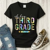 Oh Hey Third Grade Back to School Students 3rd Grade Teacher Women's T-Shirt thumb 3