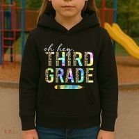 Oh Hey Third Grade Back to School Students 3rd Grade Teacher Kids Hoodie thumb 3