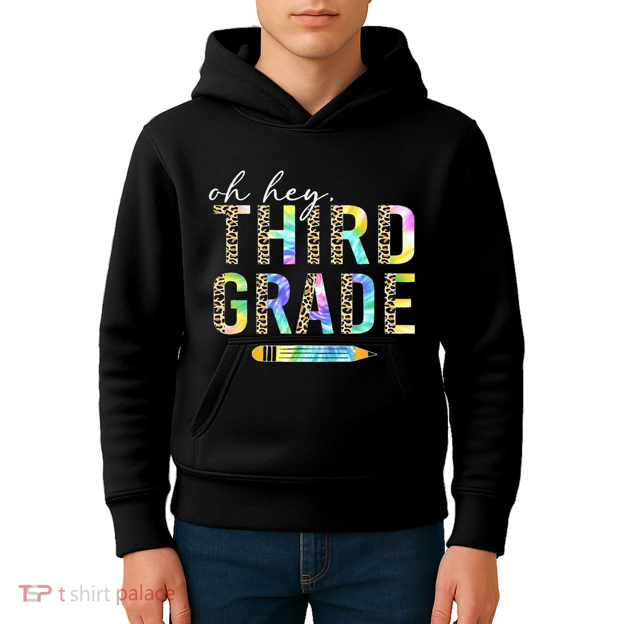 Oh Hey Third Grade Back to School Students 3rd Grade Teacher Kids Hoodie
