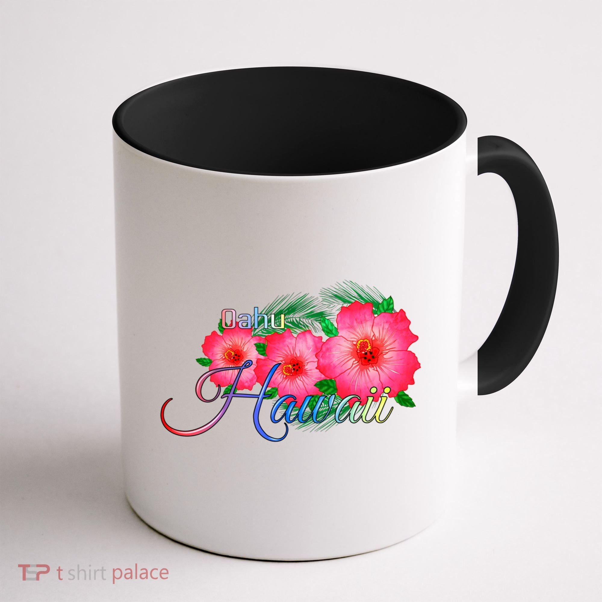 Oahu Hawaii Tropical Flowers Family Vacation Gift Coffee Mug