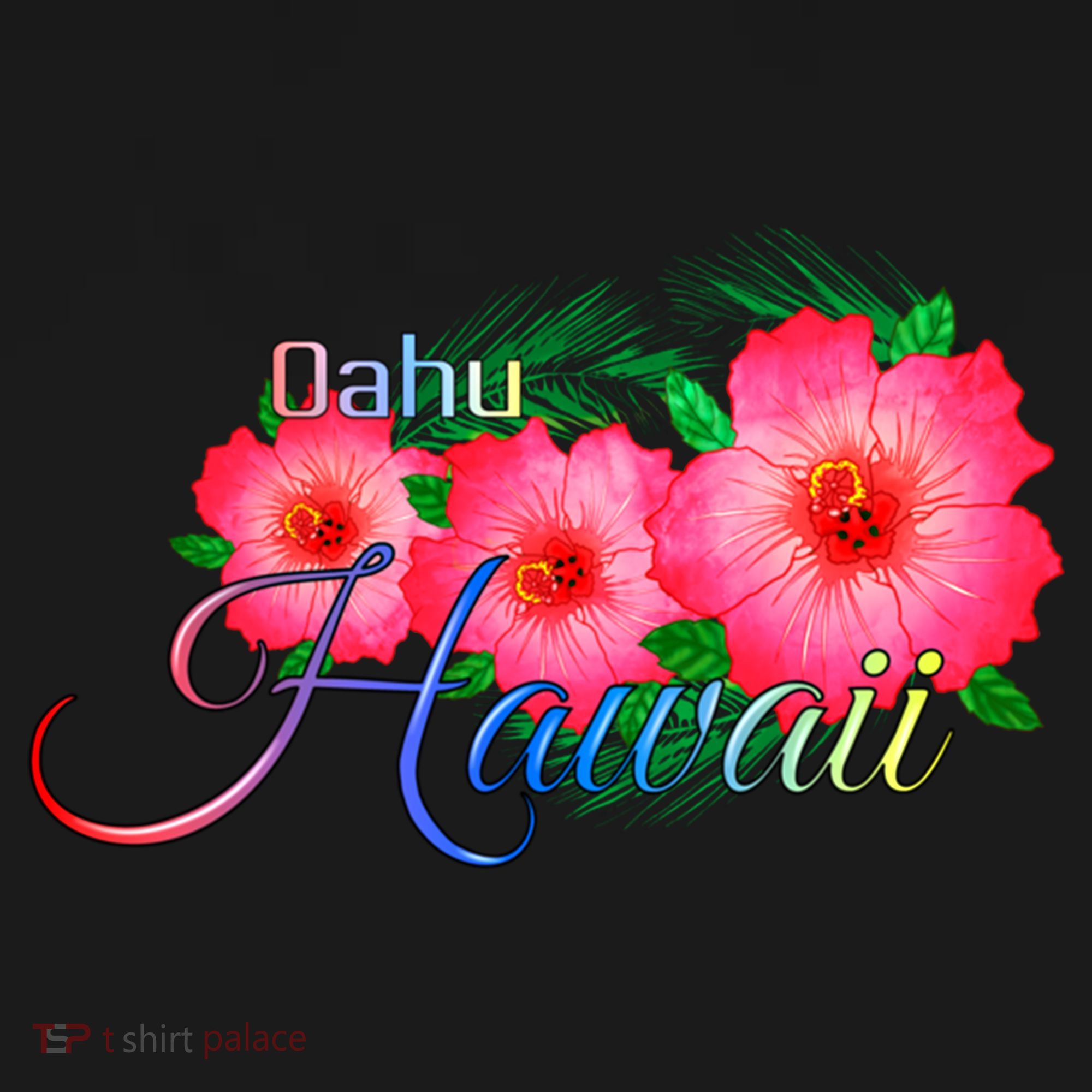 Oahu Hawaii Tropical Flowers Family Vacation Gift Ornament