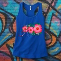 Oahu Hawaii Tropical Flowers Family Vacation Gift Women's Tank Top thumb 3