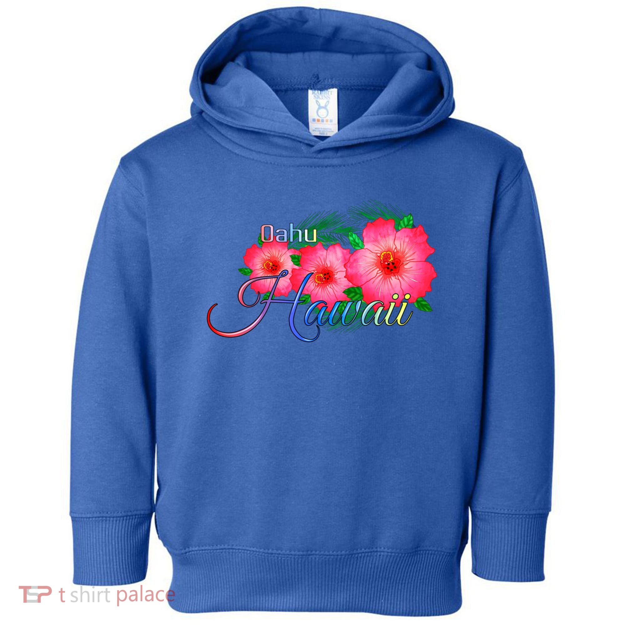 Oahu Hawaii Tropical Flowers Family Vacation Gift Toddler Hoodie