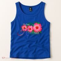 Oahu Hawaii Tropical Flowers Family Vacation Gift Tank Top thumb 2