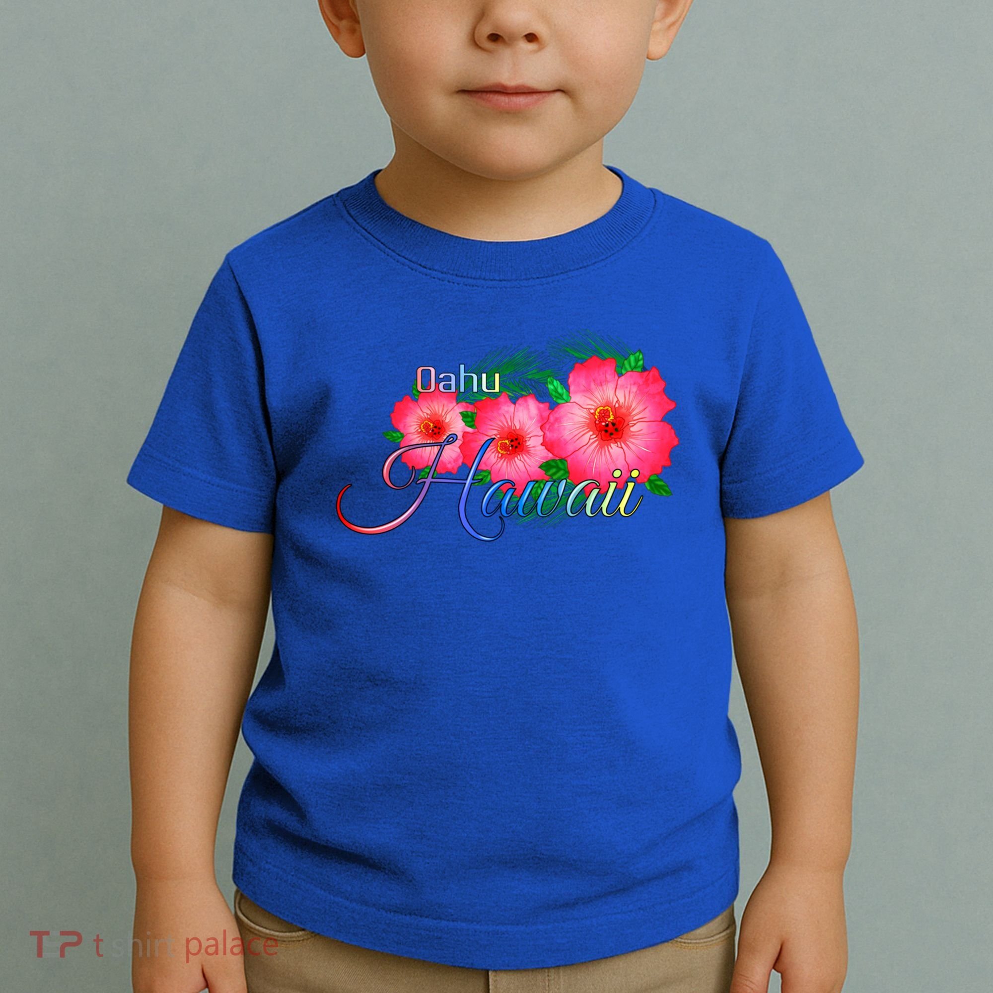 Oahu Hawaii Tropical Flowers Family Vacation Gift Toddler T-Shirt