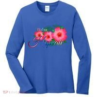 Oahu Hawaii Tropical Flowers Family Vacation Gift Women's Long Sleeve Shirt thumb 0