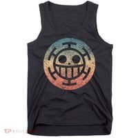 One Heart Trafalgar Sunset Pirate Jolly Roger Tank Top thumb 0