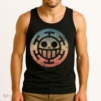 One Heart Trafalgar Sunset Pirate Jolly Roger Tank Top thumb 3