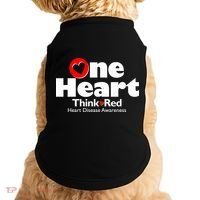 One Heart Think Red Heart Disease Awareness Month Doggie Tank thumb 0