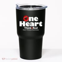 One Heart Think Red Heart Disease Awareness Month Tumbler thumb 0