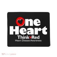 One Heart Think Red Heart Disease Awareness Month Mousepad thumb 0