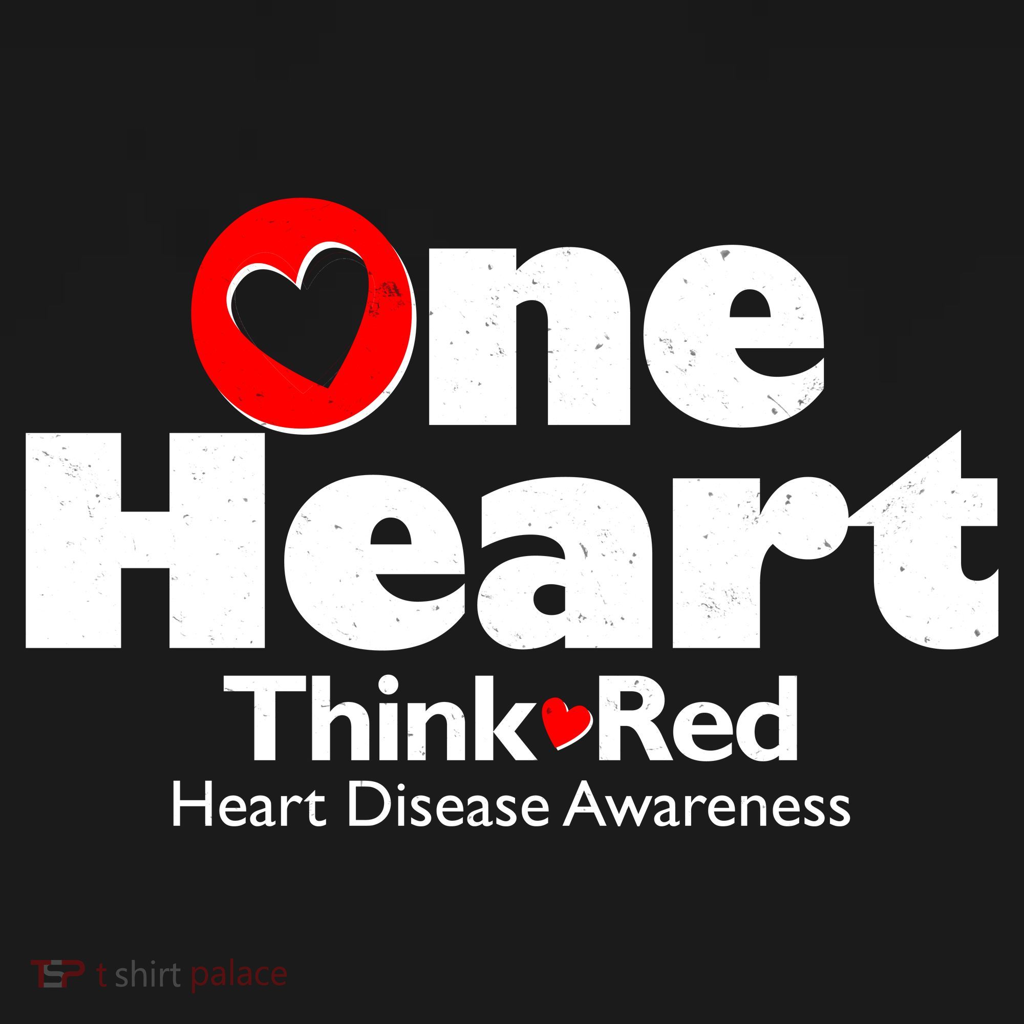 One Heart Think Red Heart Disease Awareness Month Mousepad